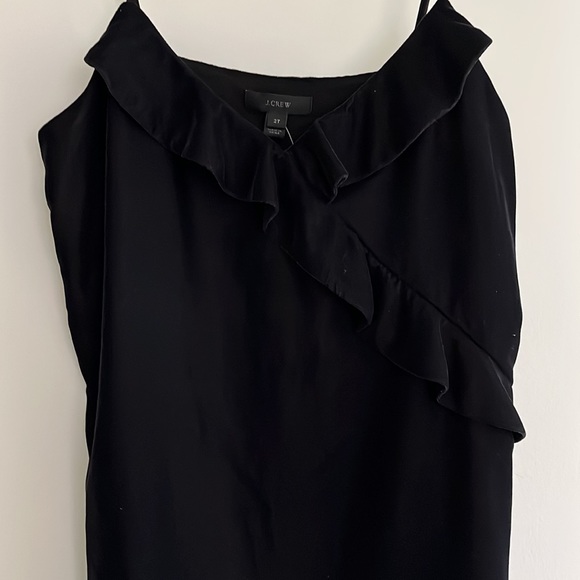 NWT J Crew TALL Velvet Sleeveless Top with Ruffles - Picture 3 of 9
